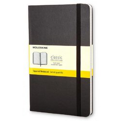 Блокнот Moleskine Classic Large A5+ 120 листов черный в клетку на сшивке (130x210 мм)